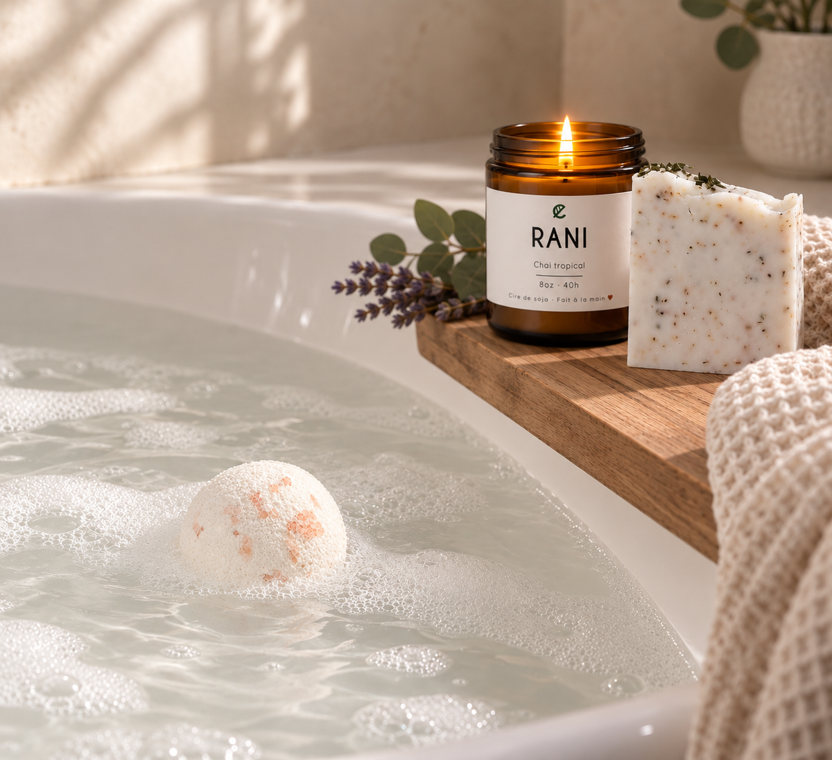 Bombe de bain ALEXANDRE à la menthe poivrée