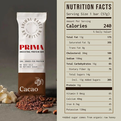 Prima Ancestral Protein Bar - Cacao