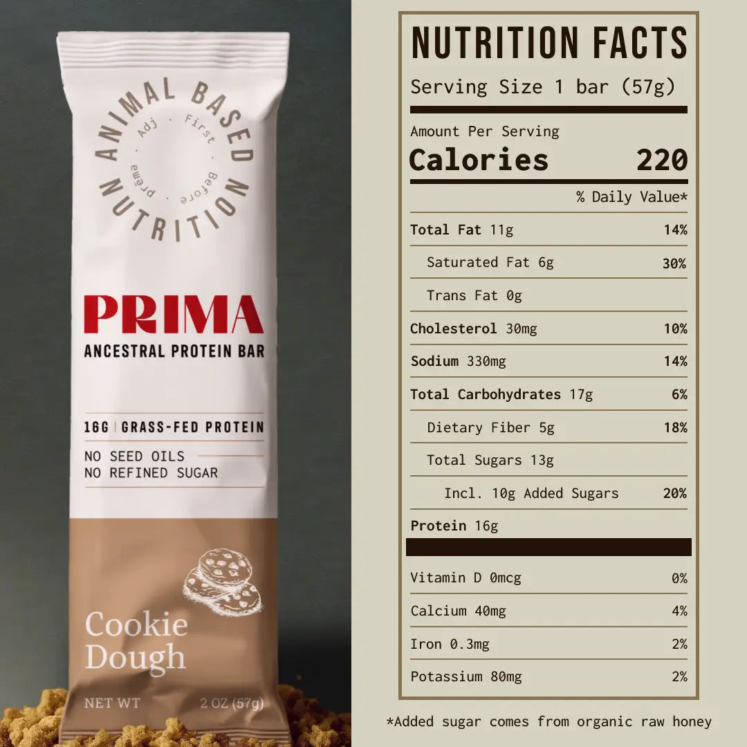 Prima Ancestral Protein Bar - Cookie Dough