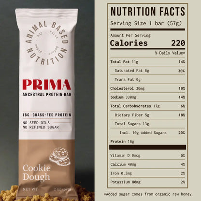 Prima Ancestral Protein Bar - Cookie Dough