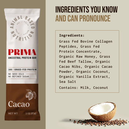 Prima Ancestral Protein Bar - Cacao