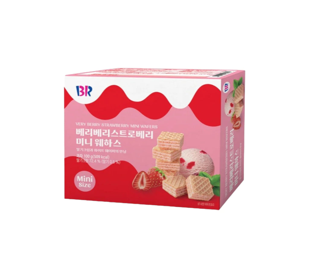 Baskin Robbins StrawBerry IceCream Wafers - KOREA imported international snack