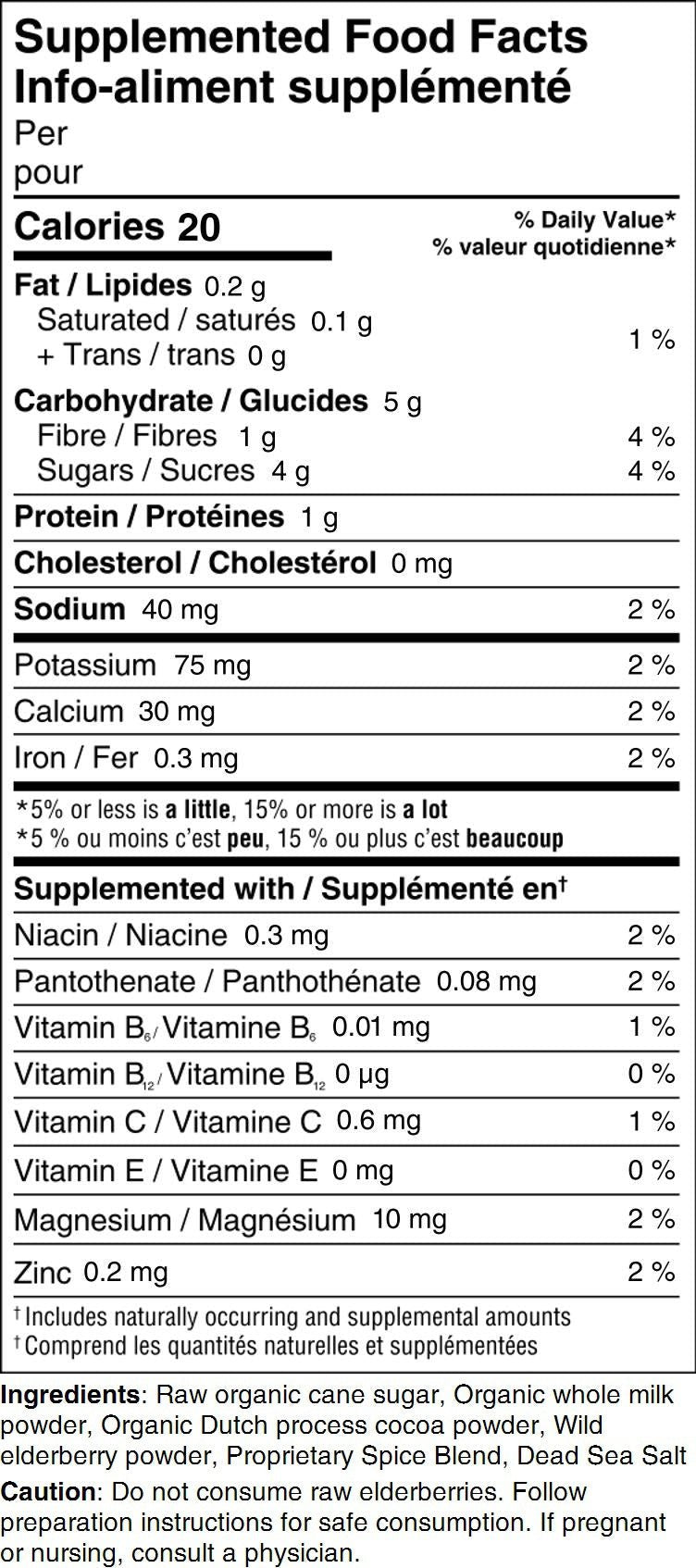 Elderberry Hot Chocolate- 250 grams