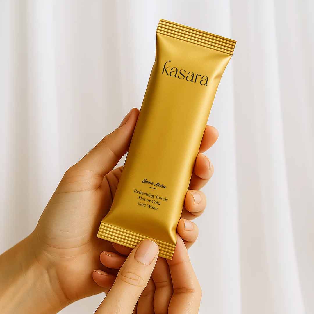 Scented Towel – Woody Amber Essence (Hot or Cold Use) Alcohol-Free