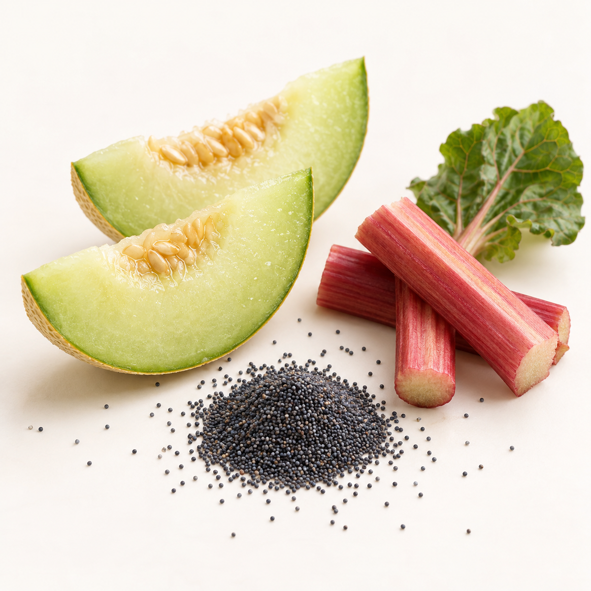 Savon exfoliant LILI melon, rhubarbe & pavots