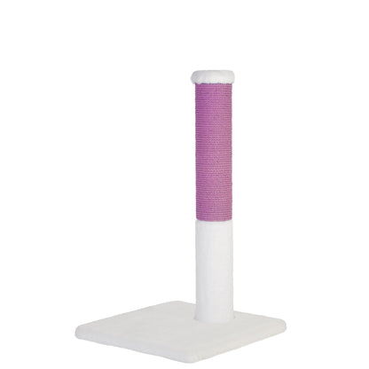 Noba Classic 28" Scratching Post - White Faux Fur