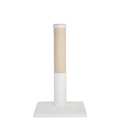 Noba Classic 28" Scratching Post - White Faux Fur