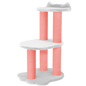 Relaxation - 2-Level Cat Tree - White Faux Fur