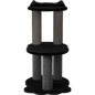 Relaxation - 2-Level Cat Tree - Black Faux Fur