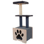 Hut Hideout - Deluxe 3-Level Cat Tree
