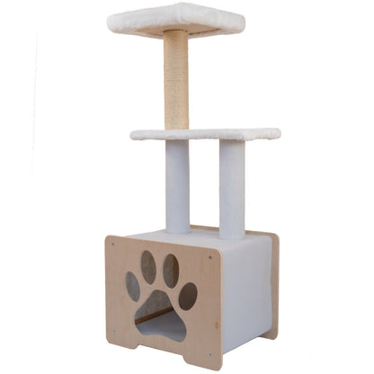 Hut Hideout - Deluxe 3-Level Cat Tree