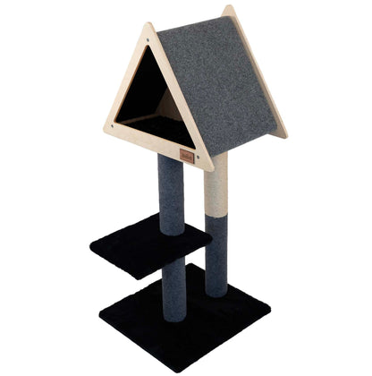 Teepee Hideout - Deluxe 2-Level Cat Tree