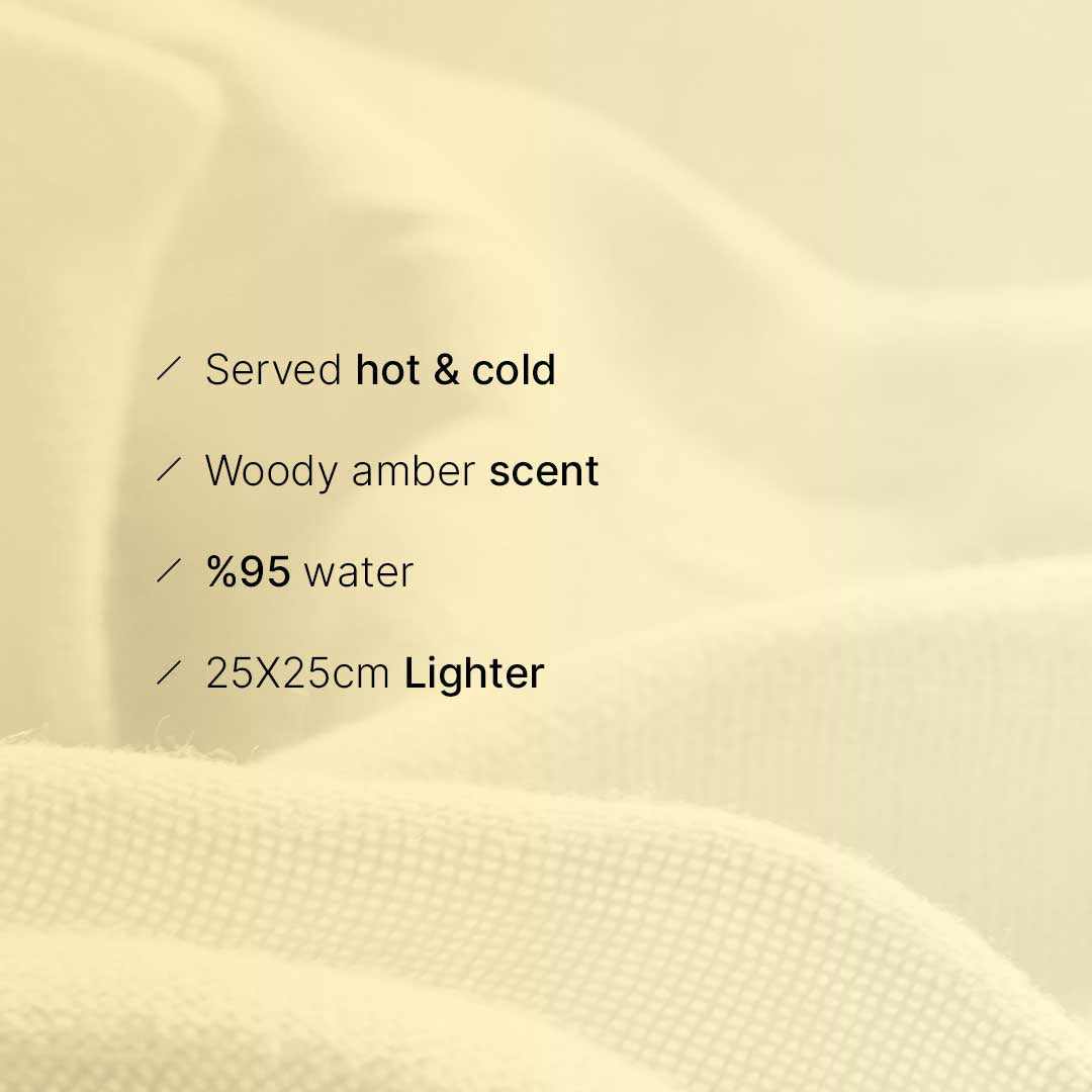 Scented Towel – Woody Amber Essence (Hot or Cold Use) Alcohol-Free