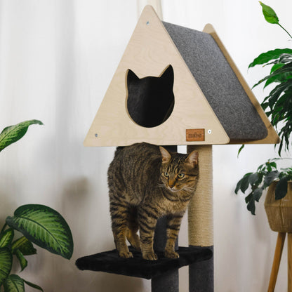 Teepee Hideout - Deluxe 2-Level Cat Tree