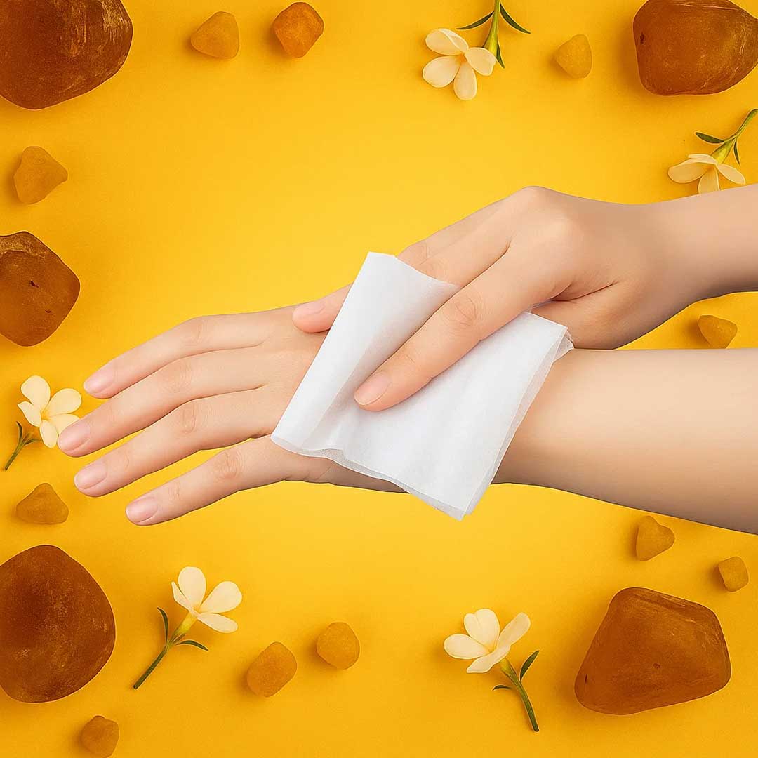 Scented Towel – Woody Amber Essence (Hot or Cold Use) Alcohol-Free