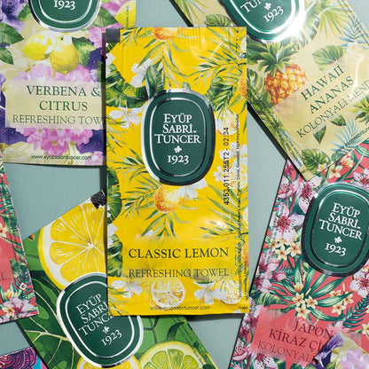 Eyup Sabri Tuncer Classic Lemon Scented Refreshing Wipes – 150 Pack, Small Size