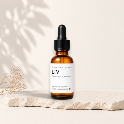 Sérum pour le visage et massage Gua Sha LIV chanvre & camomille