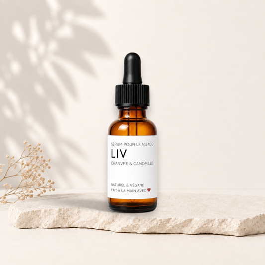 Sérum pour le visage et massage Gua Sha LIV chanvre & camomille